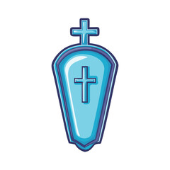 Obraz premium Coffin Halloween Vector Design Element, Halloween Coffin Vector Clipart Design.