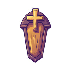 Obraz premium Coffin Halloween Vector Design Element, Halloween Coffin Vector Clipart Design.