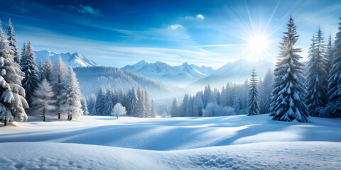 Snowy valley with winter background for product presentation, snow, valley, winter, background, presentation, product, cold, white