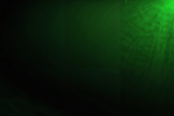 Fototapeta premium A mysterious green and black abstract background with glowing lights, ideal for science fiction, technology, or dark, futuristic concepts.