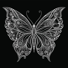 Whispers of Elegance Butterfly in Silhouette