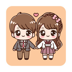 Cute couple of lovers who are in love