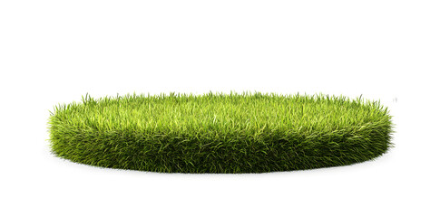 Grass podium, isolated on a white background	