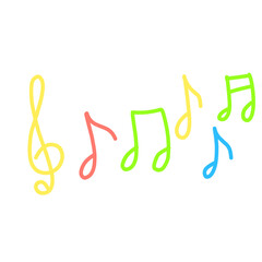 Colorful Musical Notes 