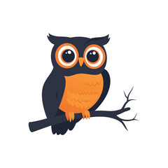 Fototapeta premium Cute Owl SVG, Halloween Owl Clipart, Halloween Vector Design. 