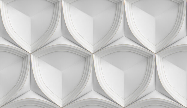 Seamless 3D geometric pattern with triangle and star shapes