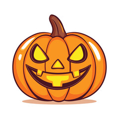 Jack-o-lantern Halloween carved pumpkin Halloween Vector Design.
