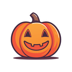 Fototapeta premium Jack-o-lantern Halloween carved pumpkin Halloween Vector Design. 
