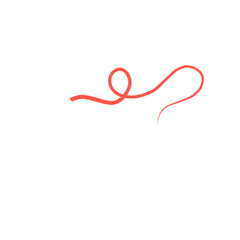 Red Squiggle Brush Scribble Underline