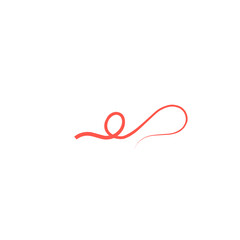 Red Squiggle Brush Scribble Underline