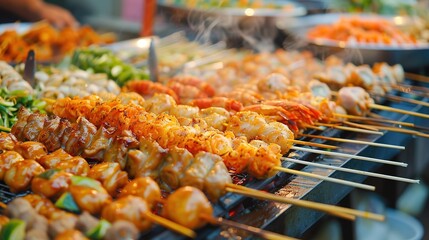 Asian street food wallpaper