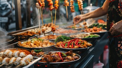 Asian street food wallpaper