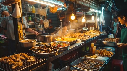 Asian street food wallpaper