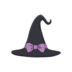 Halloween Witch Hat Vector Design,  Halloween Design Element.