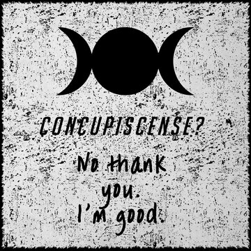 Concupiscense? - illustration of what you might ask a Goddess if both of you were sapioromantic or sapiosexual. Droll humor.   