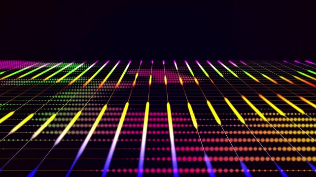 Visual gride effects wave background. particles flow wave  background.