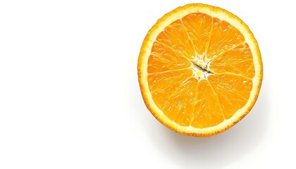 Fototapeta premium A close up of an orange slice isolated on white background