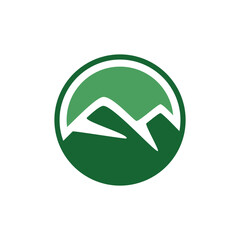 Mountain logo, Peak logo design vector template