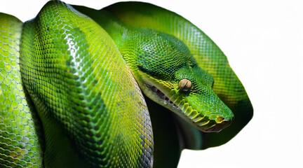 Obraz premium Emerald boa green constrictor snake wild animal.