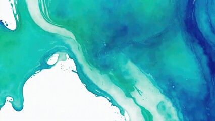 Maroon, Blue, and Green Liquid Fluid Texture Abstract Watercolor Paint Background