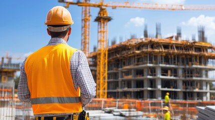 Construction Worker Safety Hard Hat Building Site