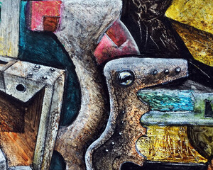 hand painted original impressionism masterpieces painter art oil painting composition element abstract geometric shape and geometry