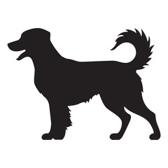 This is a simple black and white illustration of a cat silhouette.