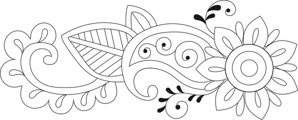 Decorative Indian ornament element