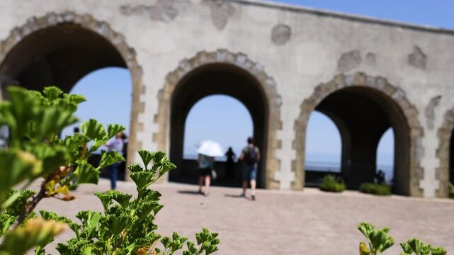Walking Through Castel Sant\'Elmo Arches
