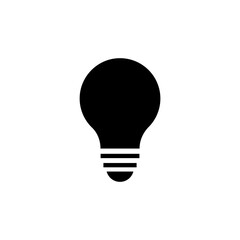 Obraz premium Light bulb icon idea creativity solution concept simple black and white logo design