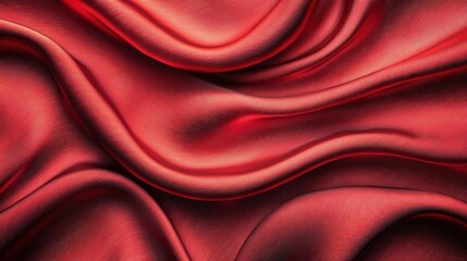 Obraz premium Red Silk Fabric Draped Background