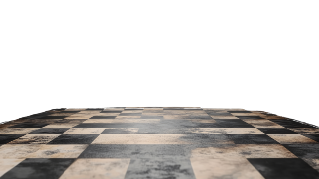 Stone tiled floor with a patterned brick design, resembling an old cobblestone street or urban sidewalk