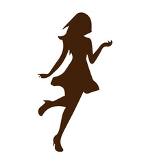 silhouette of a girl dancing