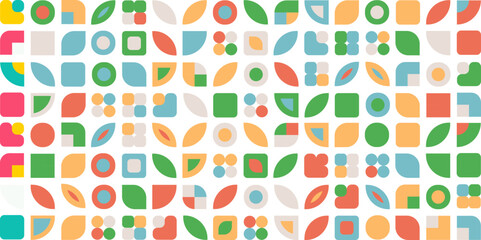 Retro geometric pattern background, vector abstract