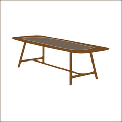 wooden table isolated