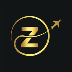 Initial travel Logo combine with letter Z vector template