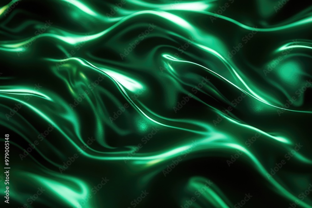 Wall mural Green and black abstract background