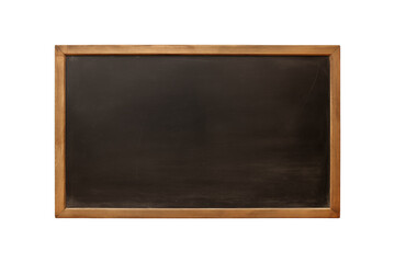 Empty a blackboard with a brown wooden frame. Suitable for educational, restaurant, or office designs. Perfect for showcasing menus and schedules. Generative AI