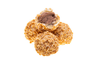 nut truffles isolated