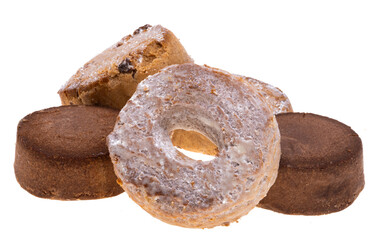 Shortbread Spanish cookies isolated