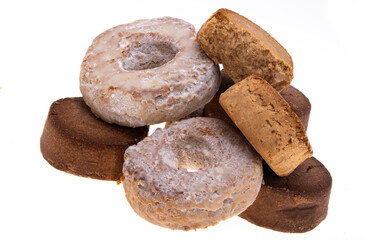 Shortbread Spanish cookies isolated