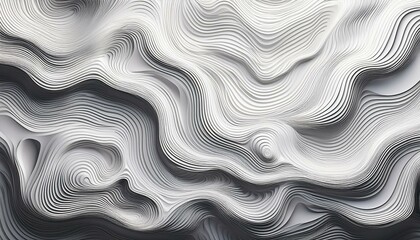 Obraz premium Detailed topographic representation showcasing layered terrain patterns in a white design