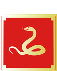 Chinese new year icon 2025,year of snake design vector, illustration for background and template 