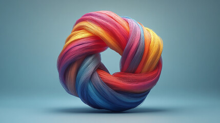 A vibrant abstract design featuring a colorful twisted shape, perfect for artistic and creative projects.