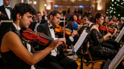 Fototapeta premium Chic New Year's Eve Gala in Modern Ballroom