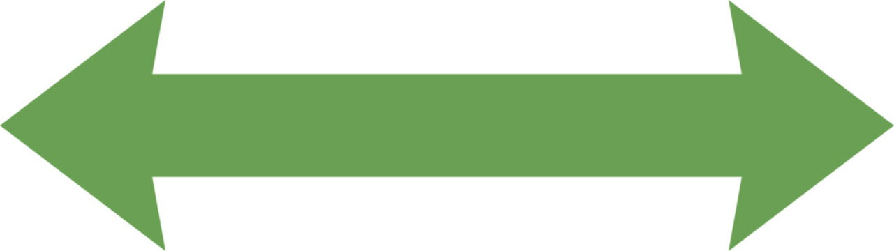 Green double-headed arrow symbolizing bidirectional movement or decisions.