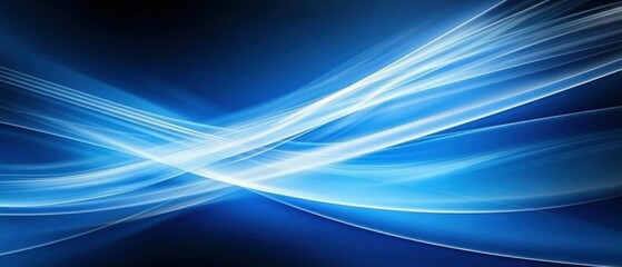 Abstract Blue Light Streaks Background