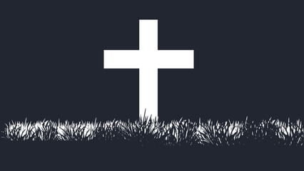 Obraz premium Vector minimalistic illustration of the Holy Cross an important holy symbol to represent the Son of God Jesus Christ