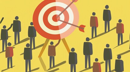 A visual representation focusing on the target customers. There are people from different walks of life, with distinct appearances and styles