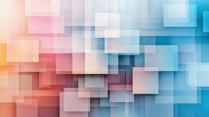 Pastel geometric design, blocks, overlapping, soft pink, blue, cream tones, abstract pattern